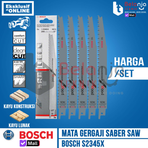[EZM.3502825] Bosch Mata Gergaji Kayu Sabre Saw S2345X S 2345 X Bim Wood