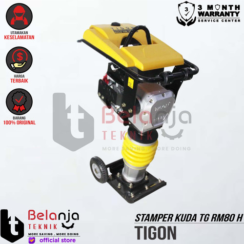 [EZM.3502861] Tigon Mesin Stamper Kuda TG RM80 H 5.5 HP Penggerak Honda GX 160 RM 80