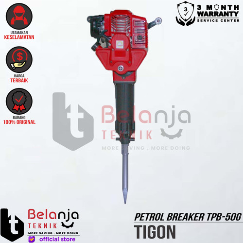 [EZM.3502863] Tigon Jack hammer Petrol Breaker TPB-50G Mesin Bobok Beton Aspal 2 Tak