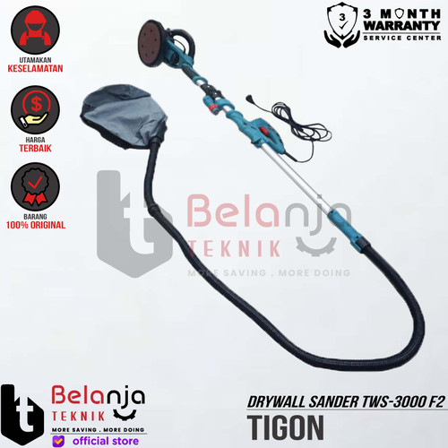 [EZM.3502867] Tigon Drywall Sander TWS-3000 F2 Mesin Poles Amplas Dinding 800 Watt