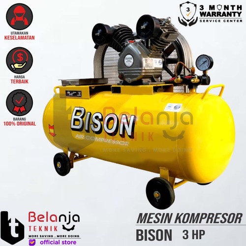 [EZM.3502889] Bison Unloaded Air Compressor 3 HP Mesin Kompresor Udara Body Only 3HP