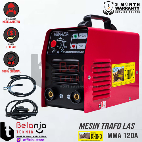 [EZM.3502891] Mesin Travo Las Rhino 120 A 900 Watt Mesin Las Inverter Rhino 120A