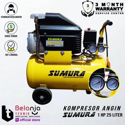 [EZM.3502900] Sumura 1 HP 25 Liter Portable Air Compressor - KOMPRESOR ANGIN SMR 125
