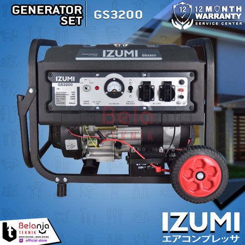 [EZM.3502987] Izumi NLG Genset Bensin GS3200 Generator Set Listrik 2000 Watt GS 3200