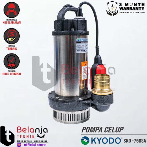 [EZM.3503001] Kyodo Pompa Celup SKD 750 SA 2" Inch 750 Watt Sedot Air Kolam SKD750SA