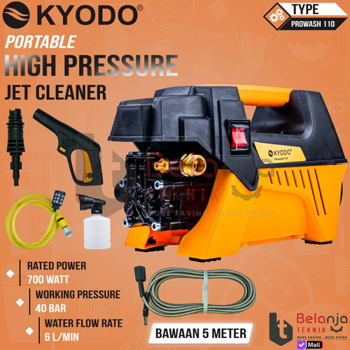 [EZM.3503004] Kyodo Prowash 110 700 W Mesin Cuci Portable High Pressure Jet Cleaner