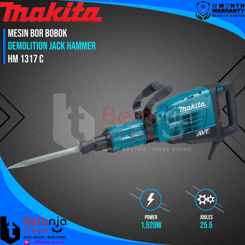 [EZM.3503115] Makita Mesin Bobok Tembok HM1317 Demolition Jack Hammer SDS HM 1317 C