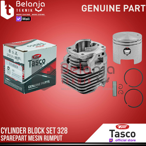 [EZM.3503152] Tasco Cylinder Block Set 328 Blok Mesin Potong Rumput Gendong 2 Tak