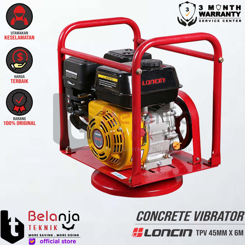 [EZM.3503172] Loncin Concrete Vibrator TPV 45 MM X 6 Meter Mesin Pemadat Cor Beton