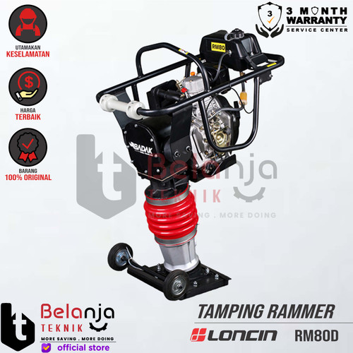 [EZM.3503178] Loncin Tamping Rammer RM80D Mesin Diesel Stamper Kuda Badak RM 80 D