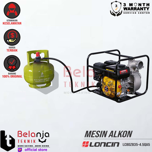 [EZM.3503186] Loncin Mesin Pompa Air Irigasi Alkon Gas LPG 3" LC80ZB35-4.5QA5 3 Inch