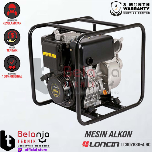 [EZM.3503188] Loncin Mesin Pompa Air Diesel Irigasi Alkon 3" LC 80ZB 30-4.9 C 3 Inch