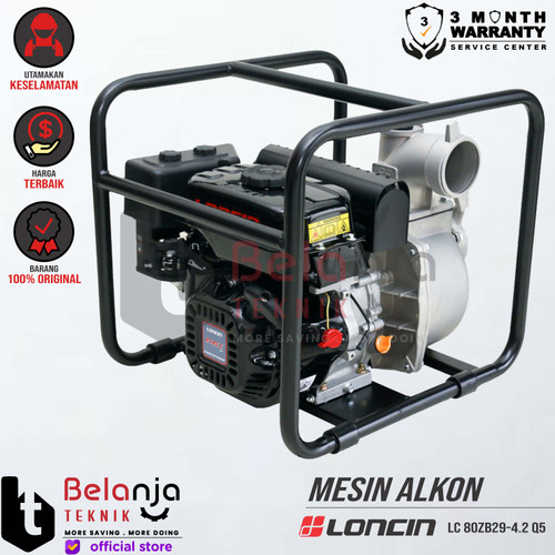 [EZM.3503192] Loncin Mesin Pompa Air Bensin Irigasi Alkon 3" LC 80ZB29-4.2 Q5 3 Inch