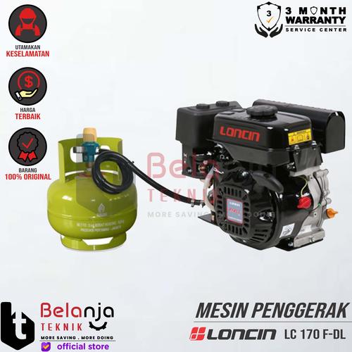 [EZM.3503199] Loncin Mesin Penggerak Gas LPG LC 170 F-DL 7 HP Engine Serbaguna LC170