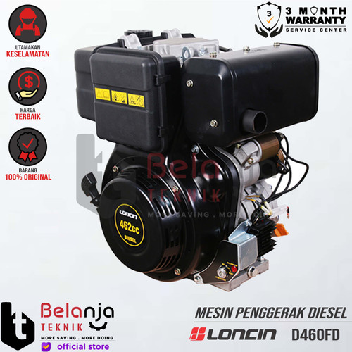 [EZM.3503200] Loncin Mesin Penggerak Diesel D 460 FD 10 HP Engine Serbaguna D460FD