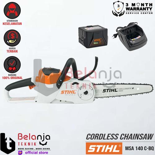 [EZM.3503274] STIHL Mesin Potong Kayu Baterai MSA 140 C-BQ Cordless Chainsaw 14" SET