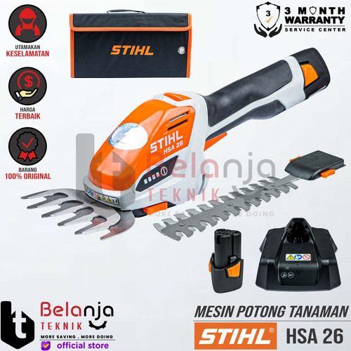 [EZM.3503354] Mesin Potong Rumput Gunting Semak Baterai Stihl  HSA 26 Trimmer Grass Cordless Shear Shrub HSA26 10.8 V
