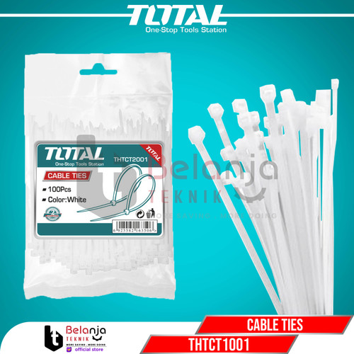 [EZM.3503357] Total Cable Ties Tie 10 CM Kabel Tis Putih Pengait Nylon THTCT1001