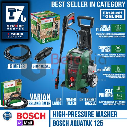 [EZM.3503436] Bosch Jet Cleaner Aquatak 125 1500W Extension Hose 6 Meter AQT 125 Bar