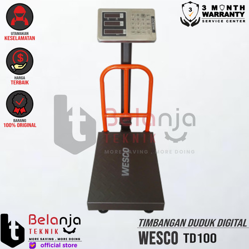 [EZM.3503507] Wesco Westco Timbangan Duduk Digital TD100 100 KG Digital Scare TD 100