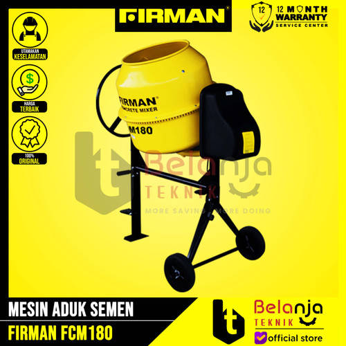 [EZM.3503545] Firman Mesin Aduk Semen Molen 180 Liter FCM180 + Dinamo 1.1 HP FCM 180