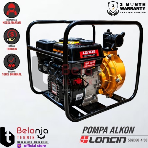 [EZM.3503606] Loncin Pompa Alkon LC 50 ZB60-45Q Pemadam Kebakaran 2 Inch 6.5 HP LC50