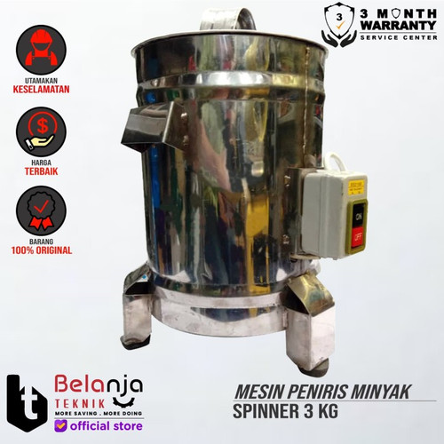 [EZM.3503609] Mesin Peniris Minyak 3 KG 180 Watt Spinner 3KG