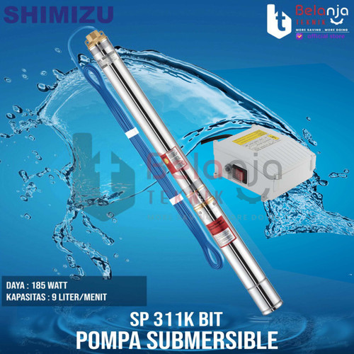 [EZM.3503629] Shimizu Pompa Satelit Submersible SP 311K BIT 0.33 HP 2 Inch dan Kabel