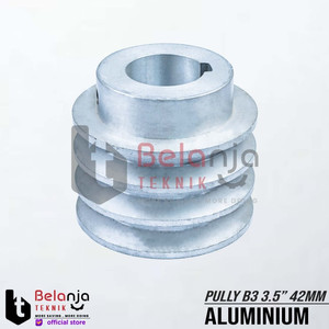 [EZM.3503691] Pully Aluminium B 3 Jalur 3.5 Inch As 42 Mm Pulley Puli B3 3.5" 42mm