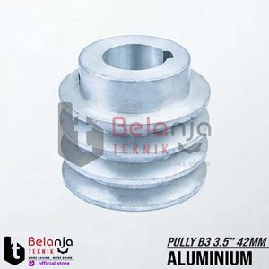 [EZM.3503691] Pully Aluminium B 3 Jalur 3.5 Inch As 42 Mm Pulley Puli B3 3.5" 42mm