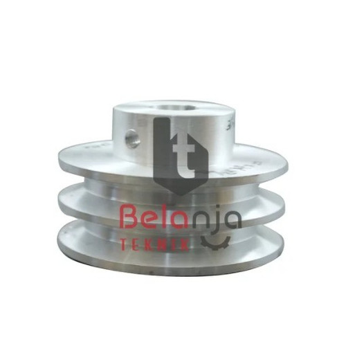 [EZM.3503692] Pully Aluminium A 2 Jalur 4 Inch As 24 Mm Pulley Puli A2 4" As 24mm
