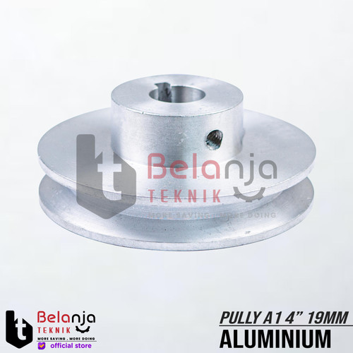 [EZM.3503699] Pully Aluminium A 1 Jalur 4 Inch As 19 Mm Pulley Puli A1 4" As 19mm