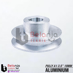 [EZM.3503701] Pully Aluminium A 1 Jalur 3.5 Inch As 19 Mm Pulley Puli A1 3.5" 19mm