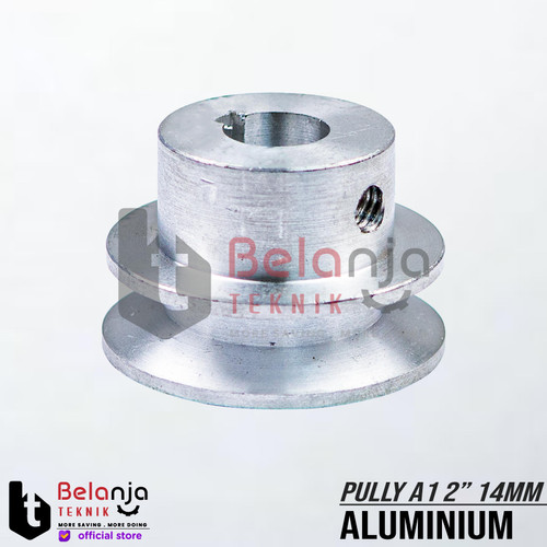 [EZM.3503709] Pully Aluminium A 1 Jalur 2 Inch As 14 Mm Pulley Puli A1 2" As 14mm