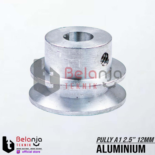 [EZM.3503712] Pully Aluminium A 1 Jalur 2.5 Inch As 12 Mm Pulley Puli A1 2.5" 12mm