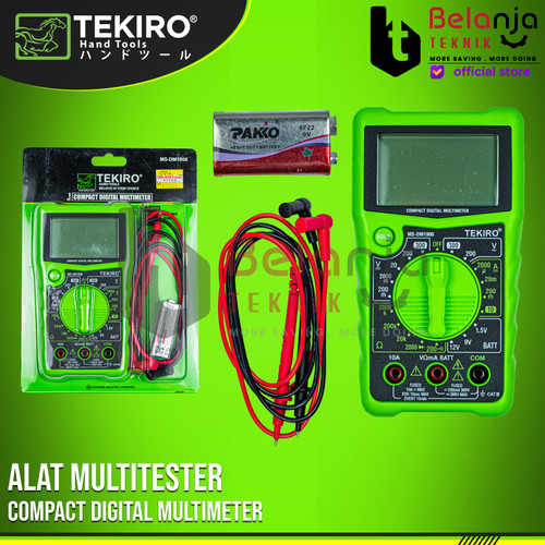 [EZM.3503725] Tekiro Multitester Compact Digital Multimeter Multi Tester Avometer