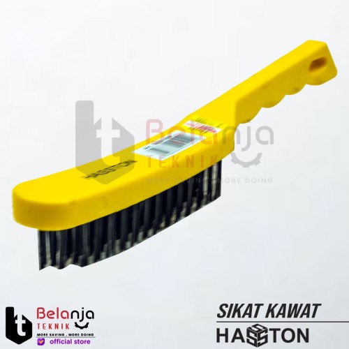 [EZM.3503727] Hasston Prohex Sikat Kawat Baja Gagang Fiber 5 Baris Pembersih Kotoran