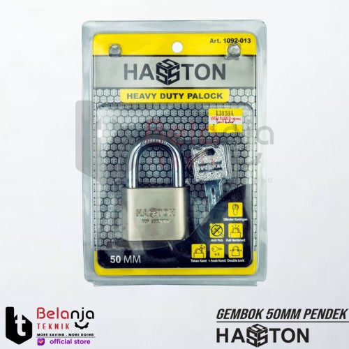 [EZM.3503731] Hasston Prohex Gembok Pagar Leher Pendek 50 MM Heavy Duty Padlock 50MM