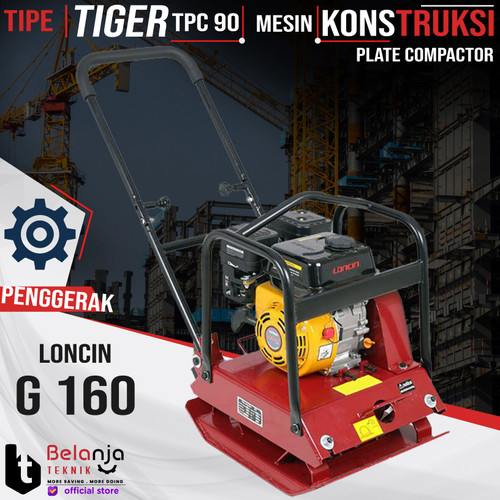 [EZM.3503864] Loncin Plate Compactor TPC 90 Mesin Stamper Engine Loncin G 160 TPC90