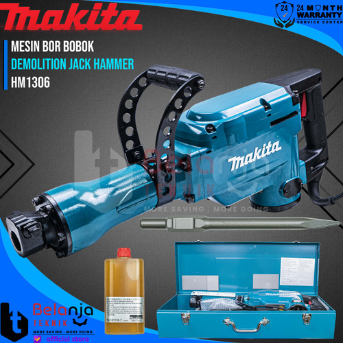 [EZM.3503901] MAKITA MESIN BOBOK TEMBOK DEMOLITION HAMMER JACK HAMMER HM 1306 HM1306