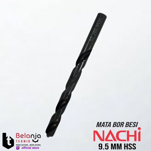 [EZM.3503921] Nachi Mata Bor Besi HSS 9.5 mm Shank Lurus Drill Bit 9mm Original