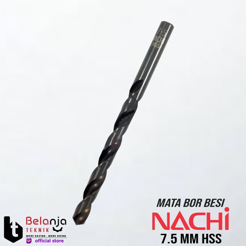 [EZM.3503925] Nachi Mata Bor Besi HSS 7.5 mm Shank Lurus Drill Bit 7.5mm Original