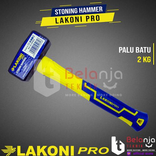 [EZM.3503949] Jetjo Tools Palu Batu Gagang Fiber 2 KG Stoning Hammer 2KG Martil Beton