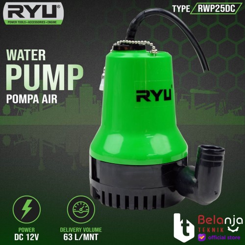 [EZM.3503956] RYU Mesin Pompa Celup RWP 25 DC Water Pump RWP25DC Kolam Ikan Aquarium