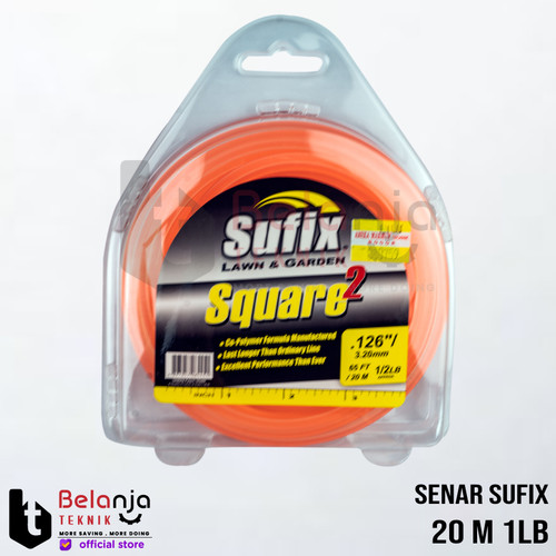 [EZM.3503961] Sufix Tali Senar Mesin Potong Rumput Kotak 20 Meter Trimmer Line 3.2MM