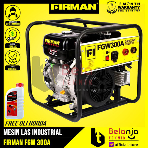 [EZM.3504003] Firman FGW 300 A Mesin Las Industrial Bensin Generator Listrik FGW300A