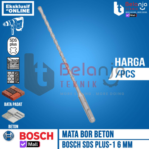 [EZM.3504007] Bosch Mata Bor Beton 6 MM X 210 MM SDS Plus -1 Mata Hammer Drill Bits