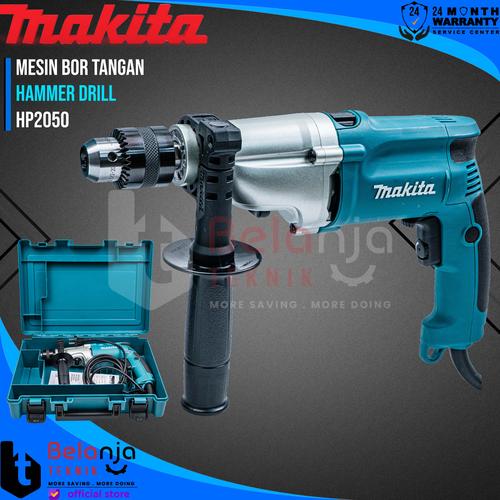 [EZM.3504026] Makita Mesin Bor Tangan HP 2050 Beton Besi Kayu 720 Watt 20mm HP2050