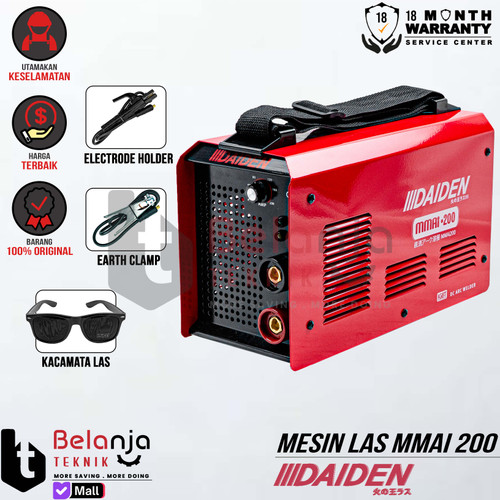 [EZM.3504032] Daiden Mesin Travo Las Listrik MMAi 200 Inverter MMAi200 Trafo Las