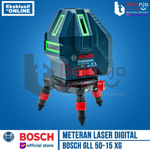[EZM.3504051] Line Laser Green Level Bosch GLL 50-15 XG Meteran Digital 15M GLL50-15 GLL50-15XG Tanpa Tripod